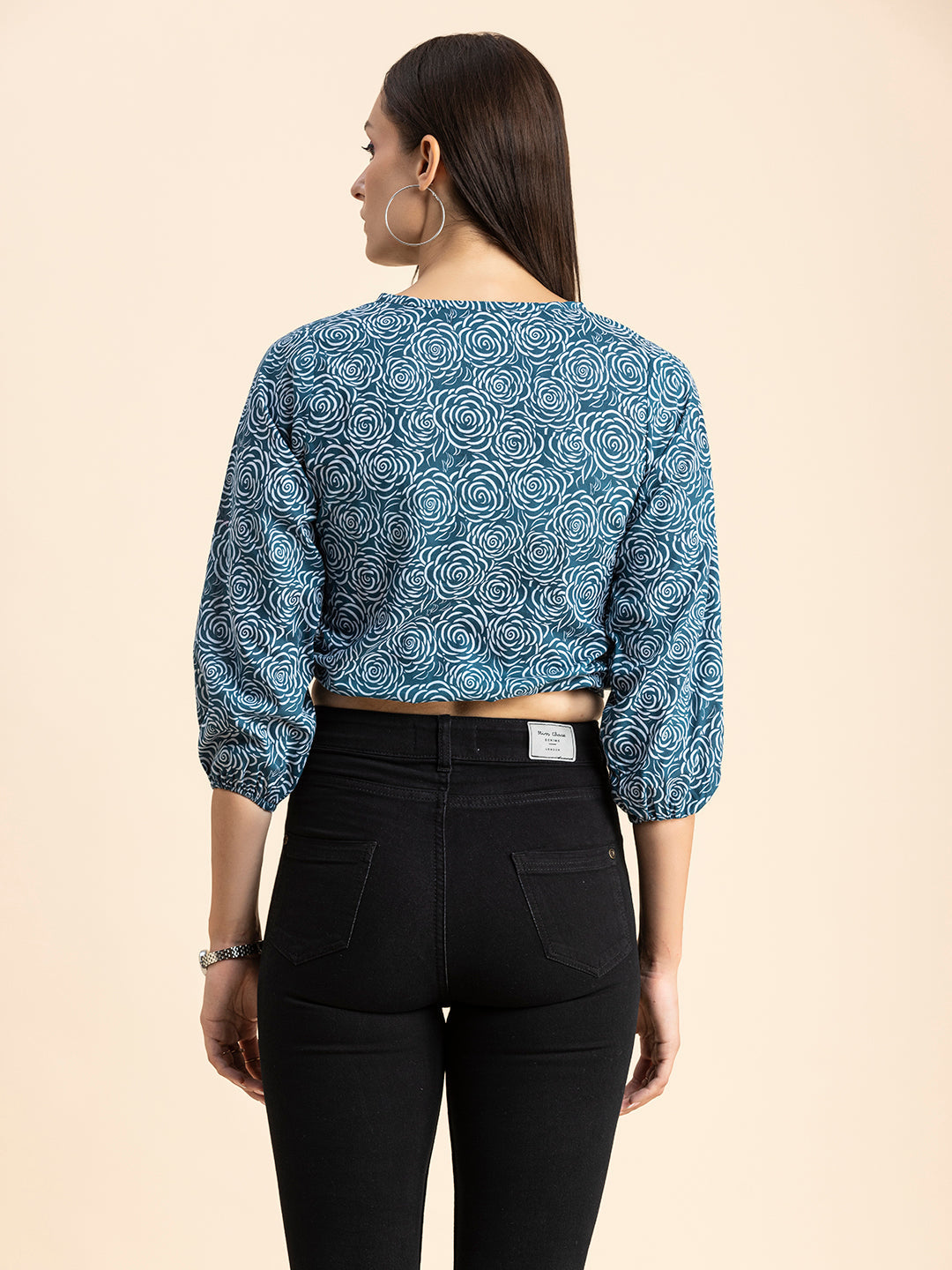 Printed Cotton Tie-Up Top