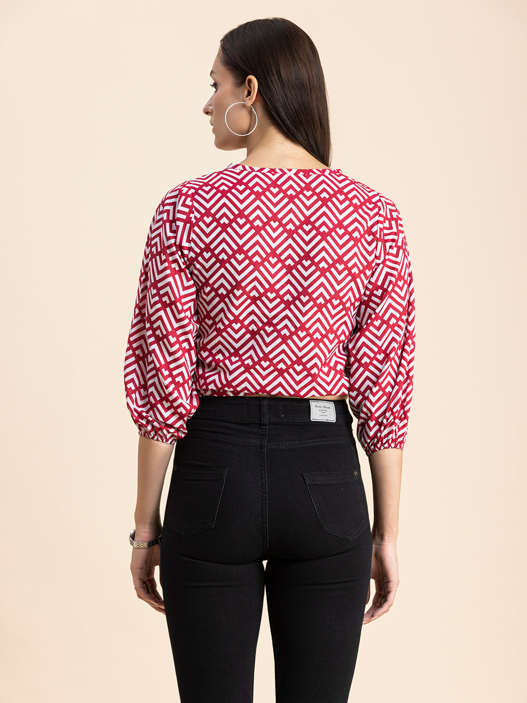 Printed Cotton Tie-Up Top