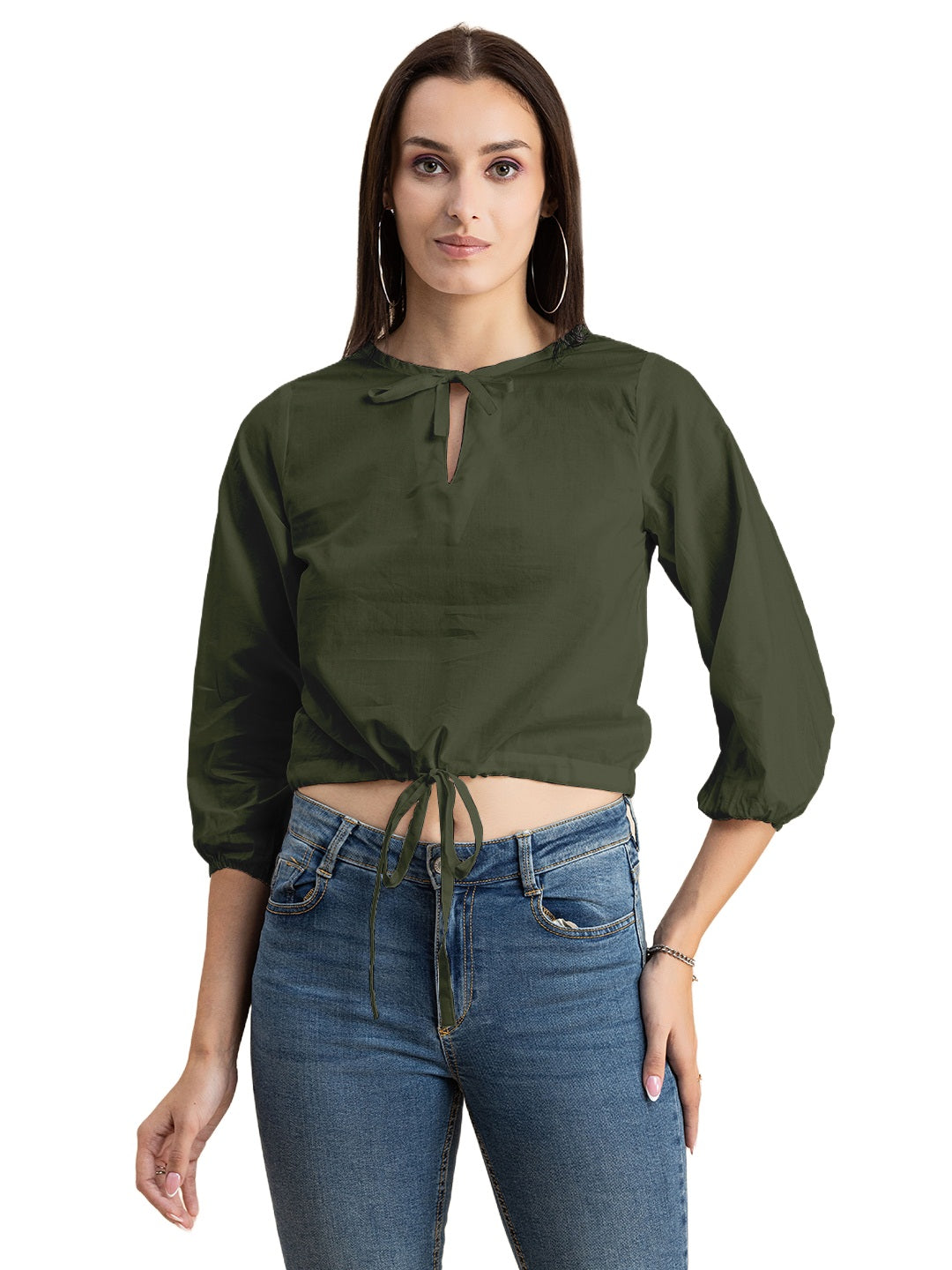 Printed Cotton Tie-Up Top