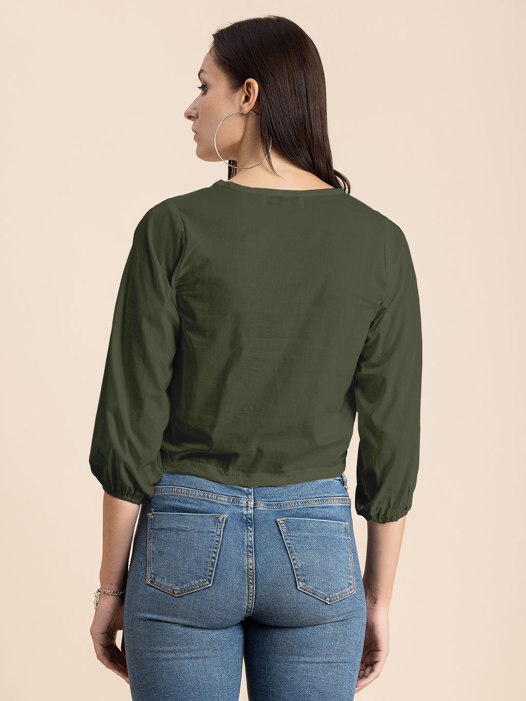 Printed Cotton Tie-Up Top