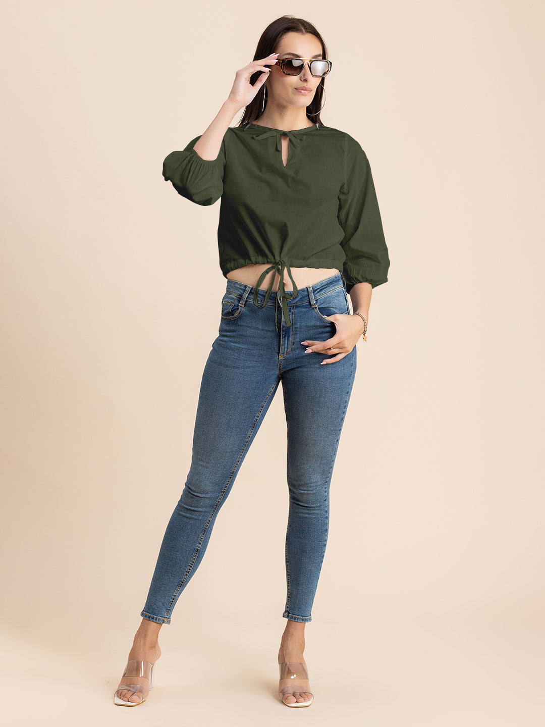 Printed Cotton Tie-Up Top