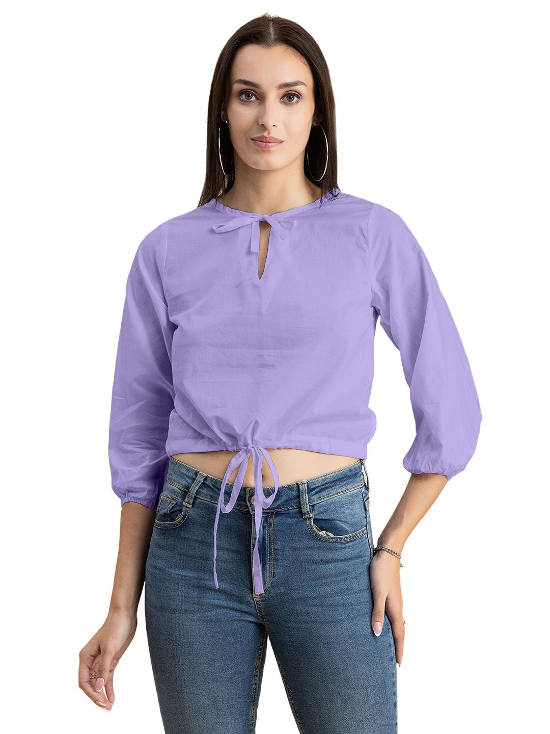 Printed Cotton Tie-Up Top