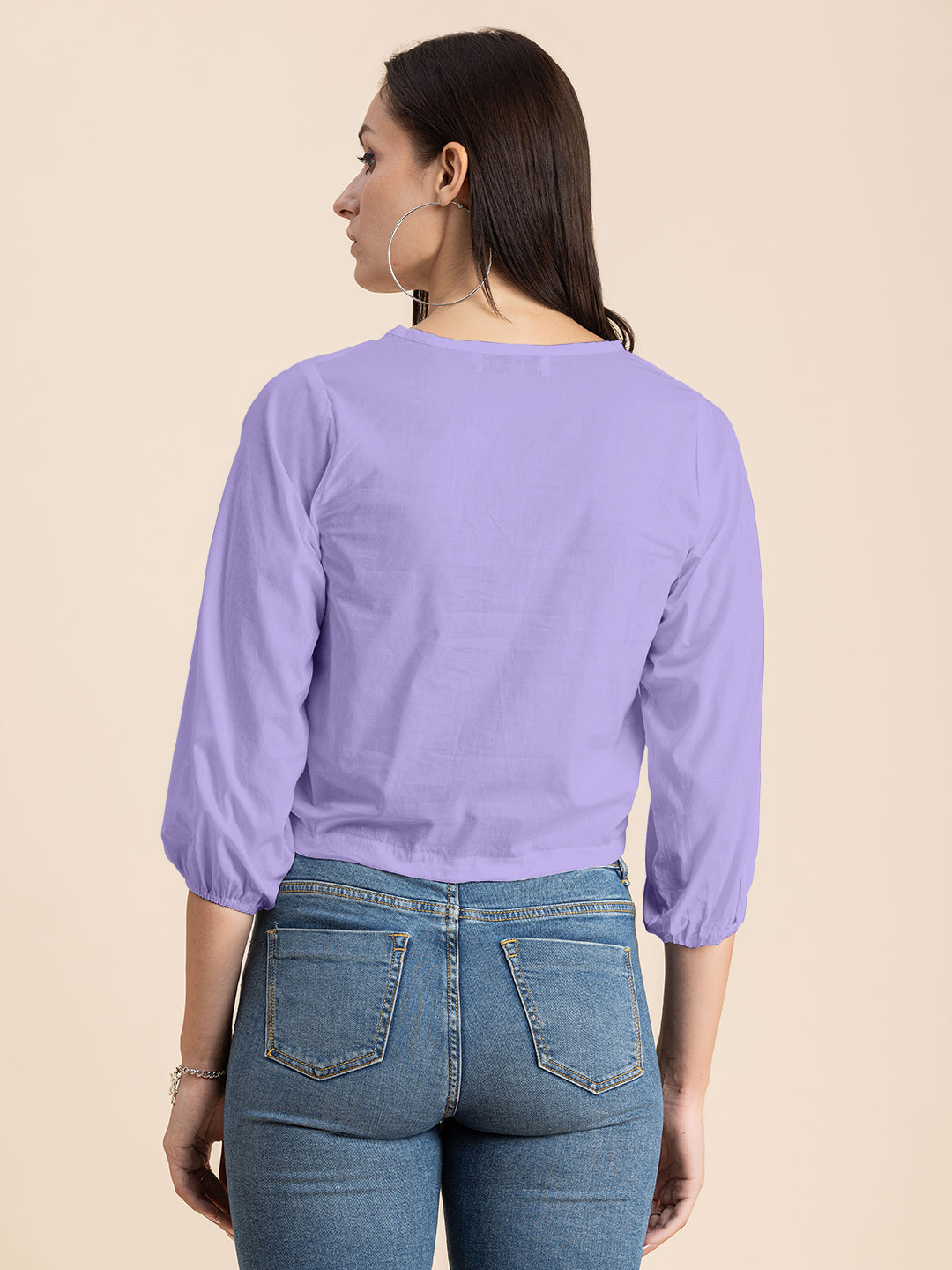 Printed Cotton Tie-Up Top