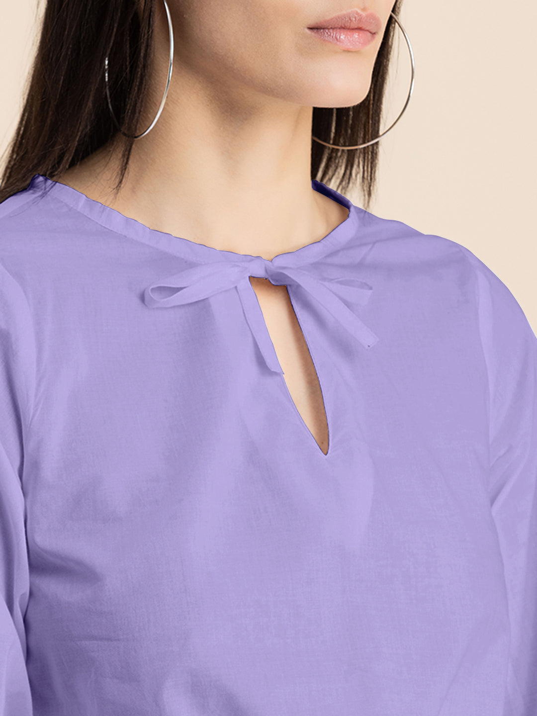 Printed Cotton Tie-Up Top