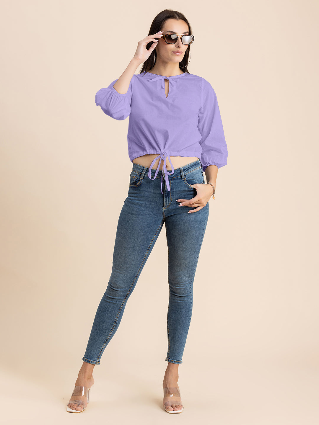 Printed Cotton Tie-Up Top