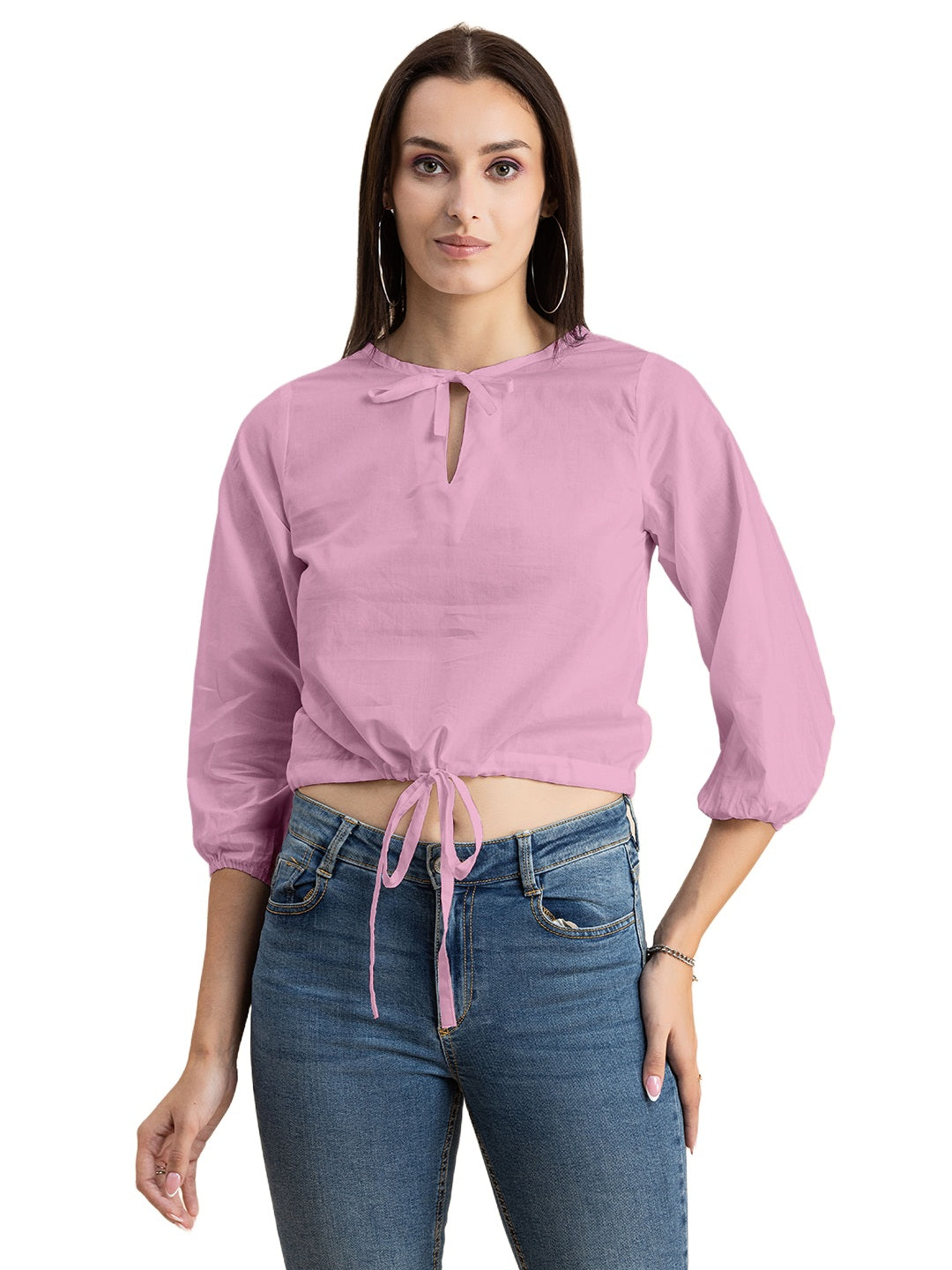 Printed Cotton Tie-Up Top