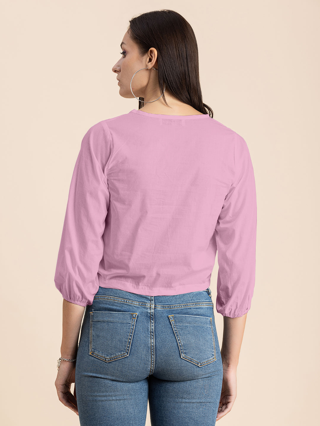 Printed Cotton Tie-Up Top