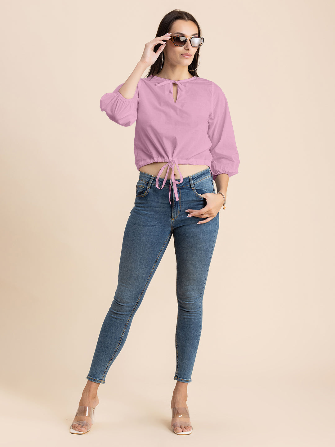 Printed Cotton Tie-Up Top