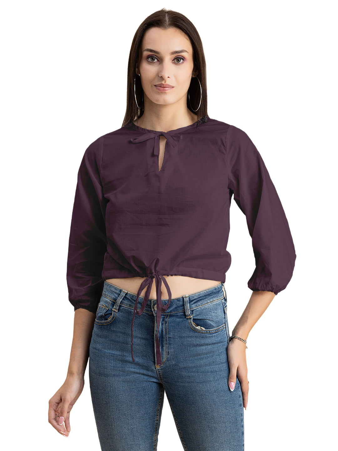 Printed Cotton Tie-Up Top