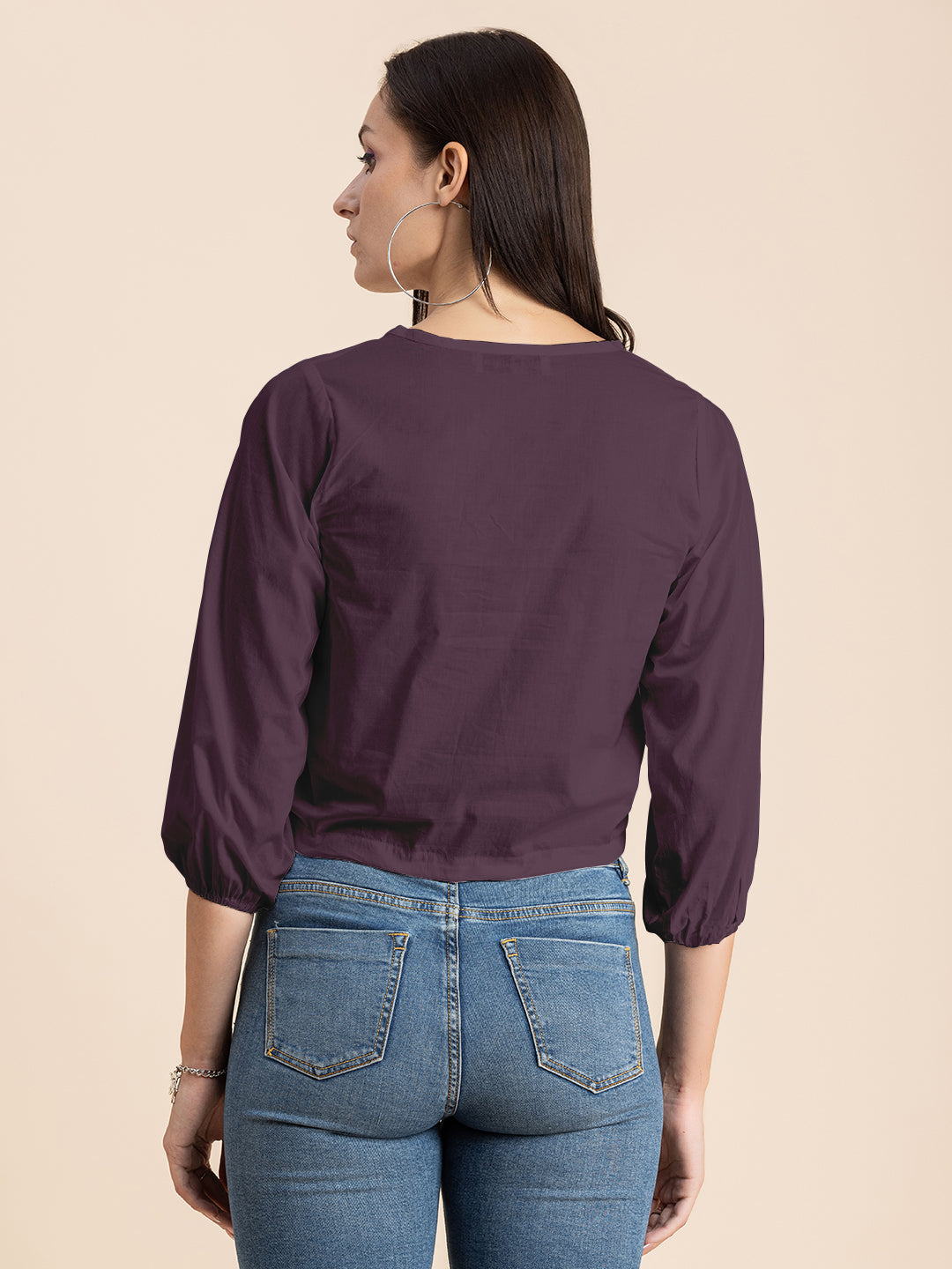 Printed Cotton Tie-Up Top