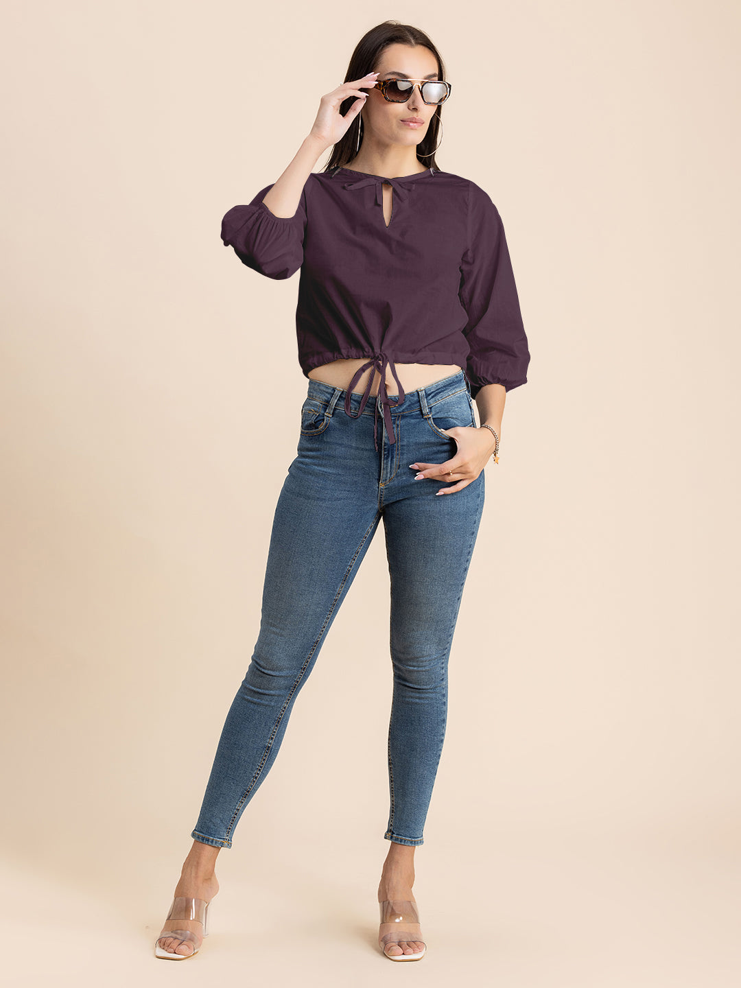Printed Cotton Tie-Up Top
