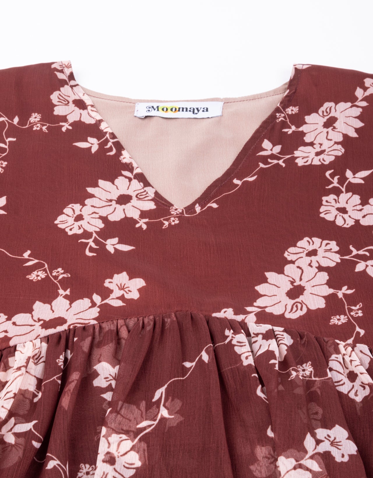 V Neck Balloon Sleeves