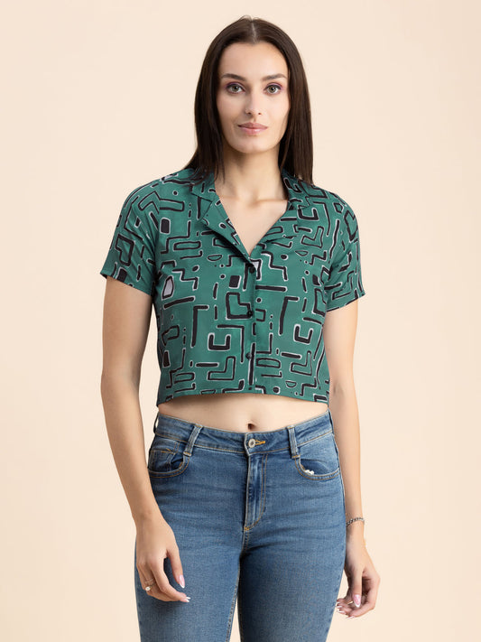 Crop Shirt Buttoned