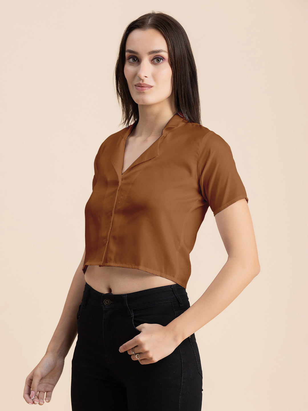 Crop Shirt Buttoned