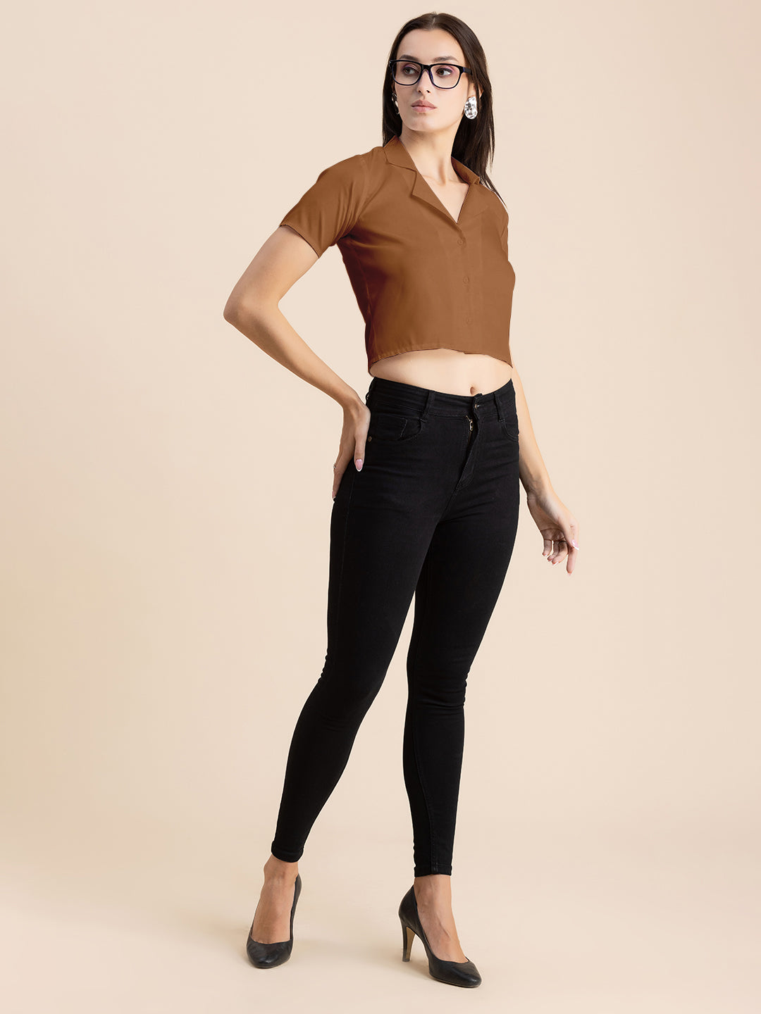 Crop Shirt Buttoned