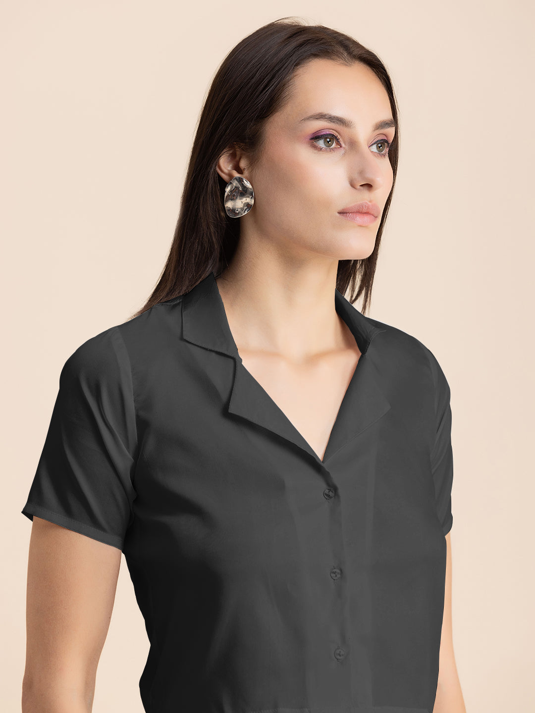 Crop Shirt Buttoned