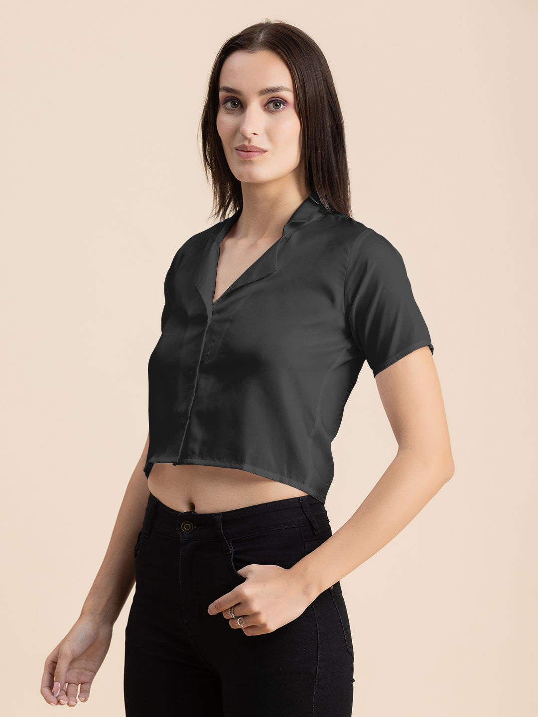 Crop Shirt Buttoned