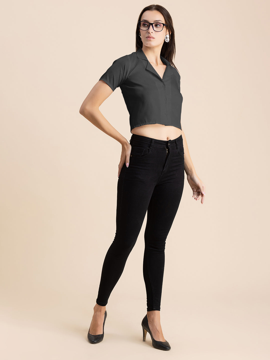 Crop Shirt Buttoned