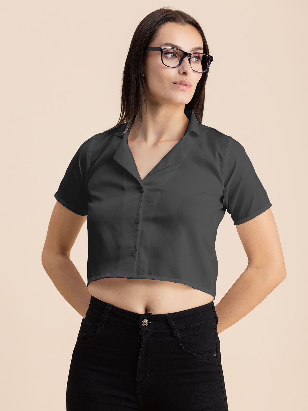 Crop Shirt Buttoned