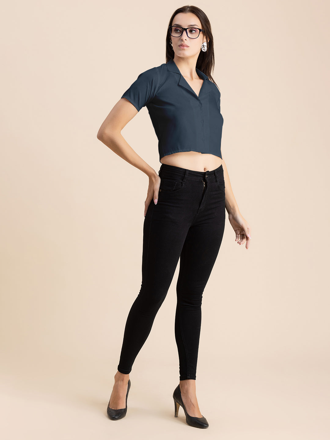 Crop Shirt Buttoned