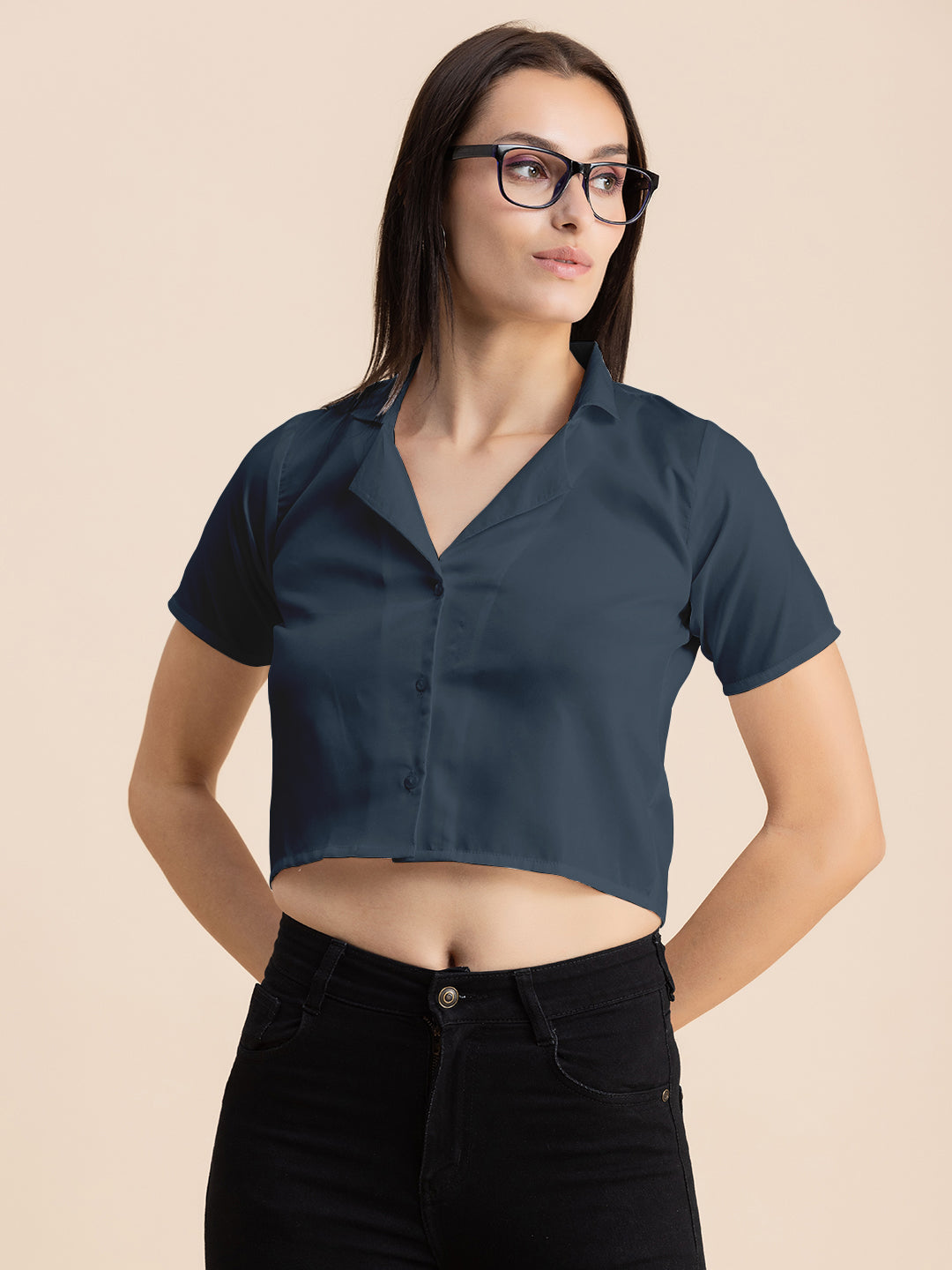 Crop Shirt Buttoned