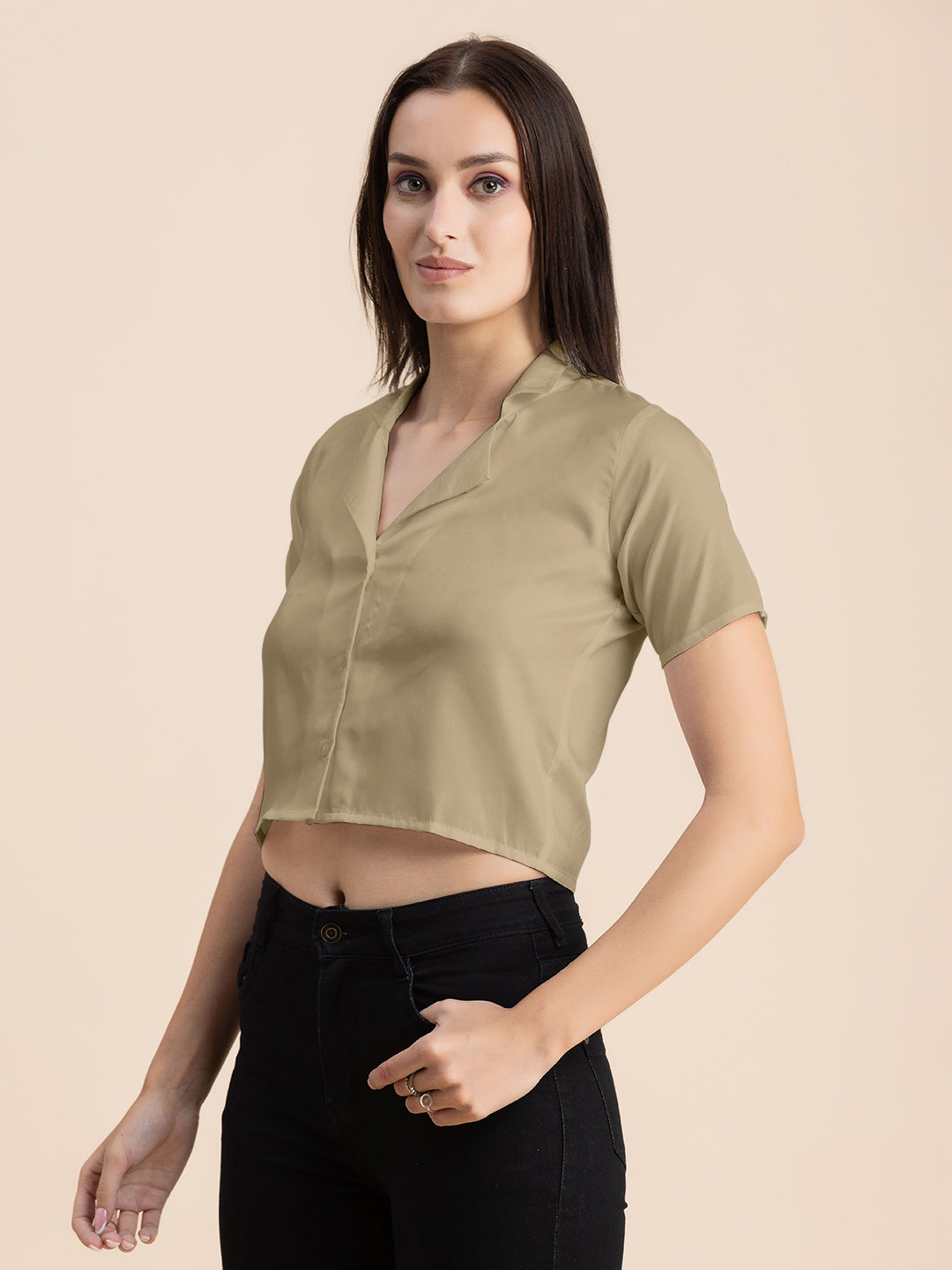 Crop Shirt Buttoned