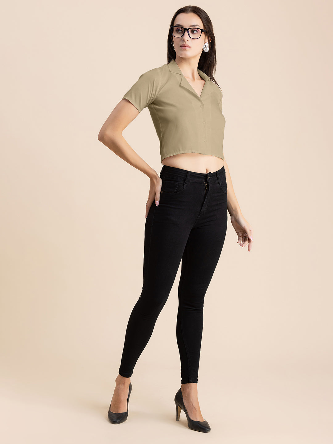 Crop Shirt Buttoned