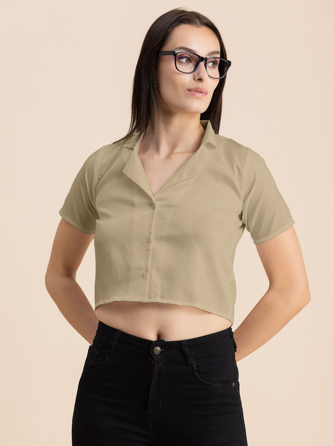 Crop Shirt Buttoned