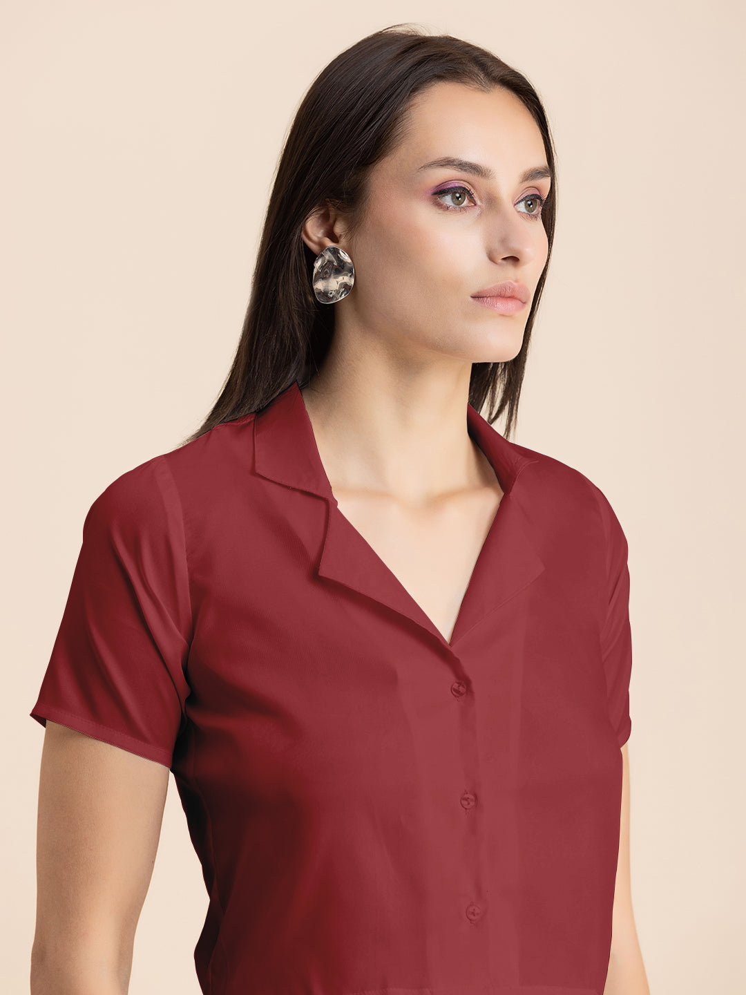 Crop Shirt Buttoned