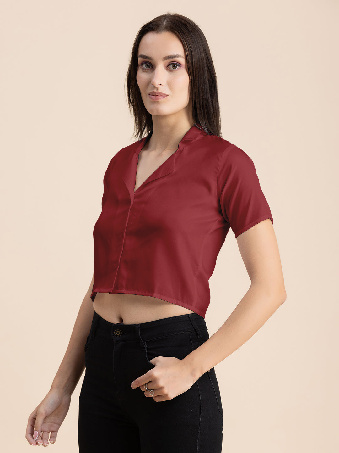 Crop Shirt Buttoned