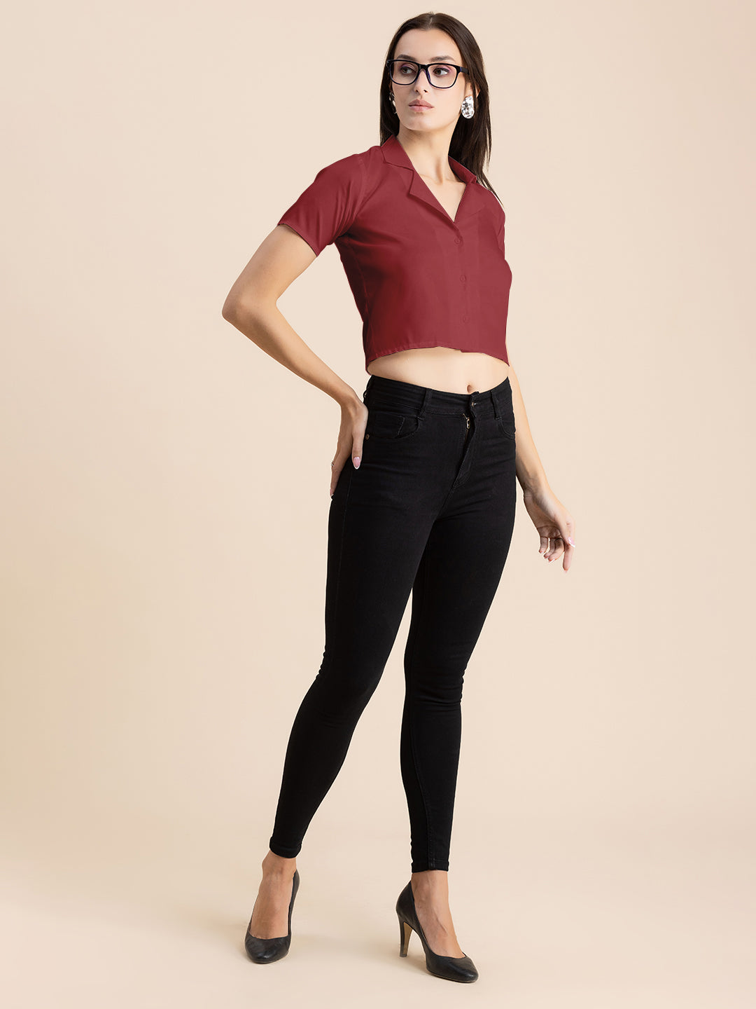 Crop Shirt Buttoned