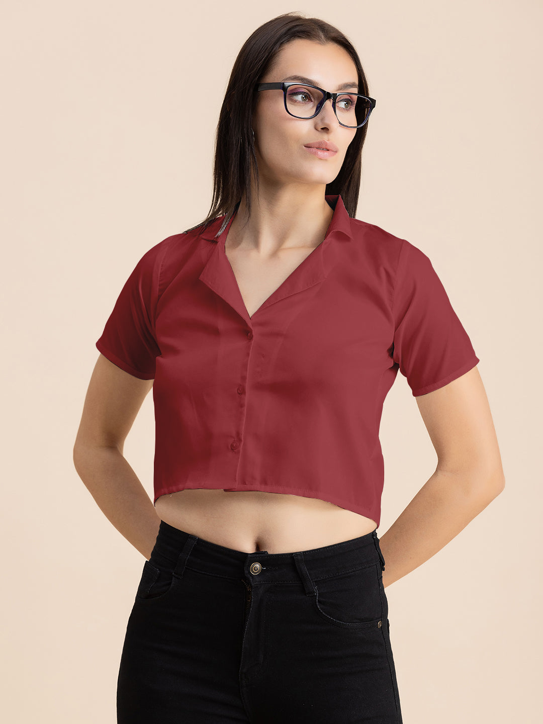 Crop Shirt Buttoned
