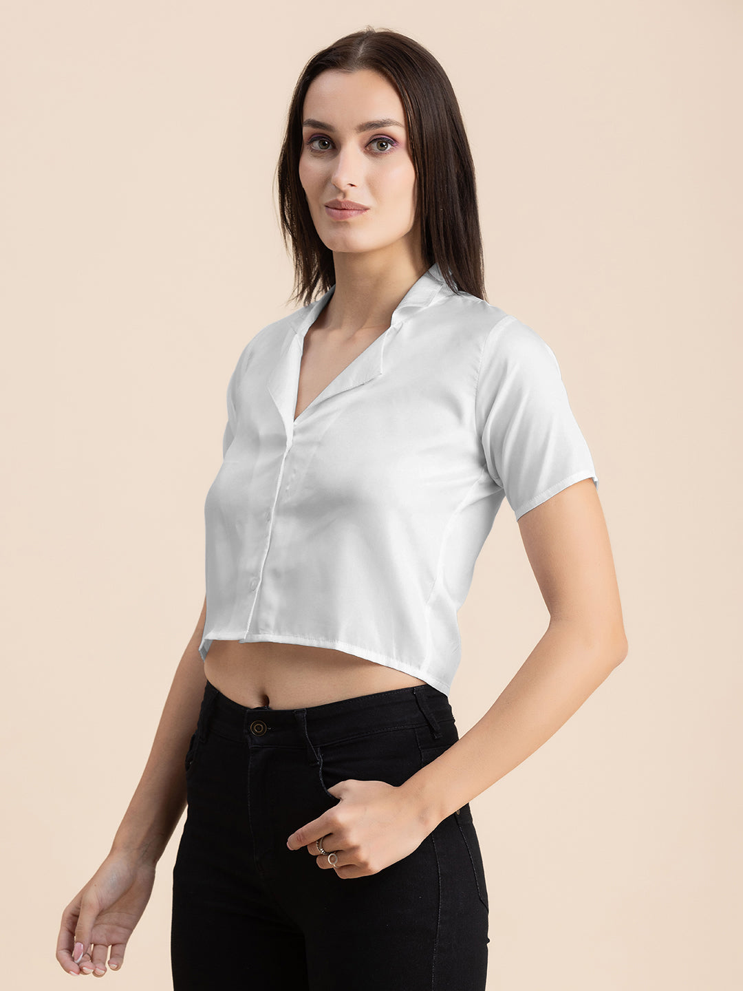 Crop Shirt Buttoned