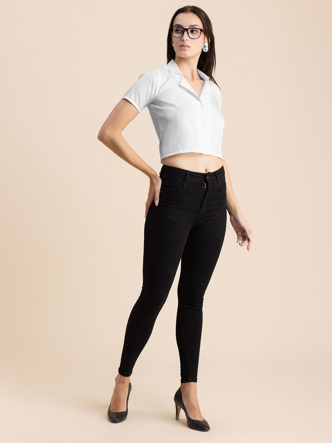 Crop Shirt Buttoned