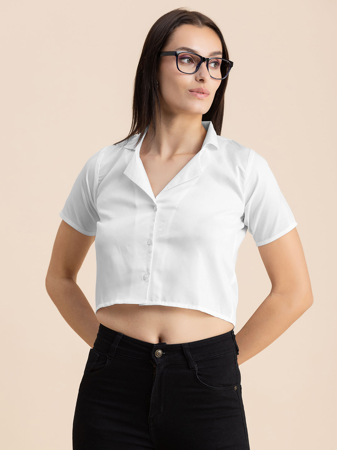 Crop Shirt Buttoned