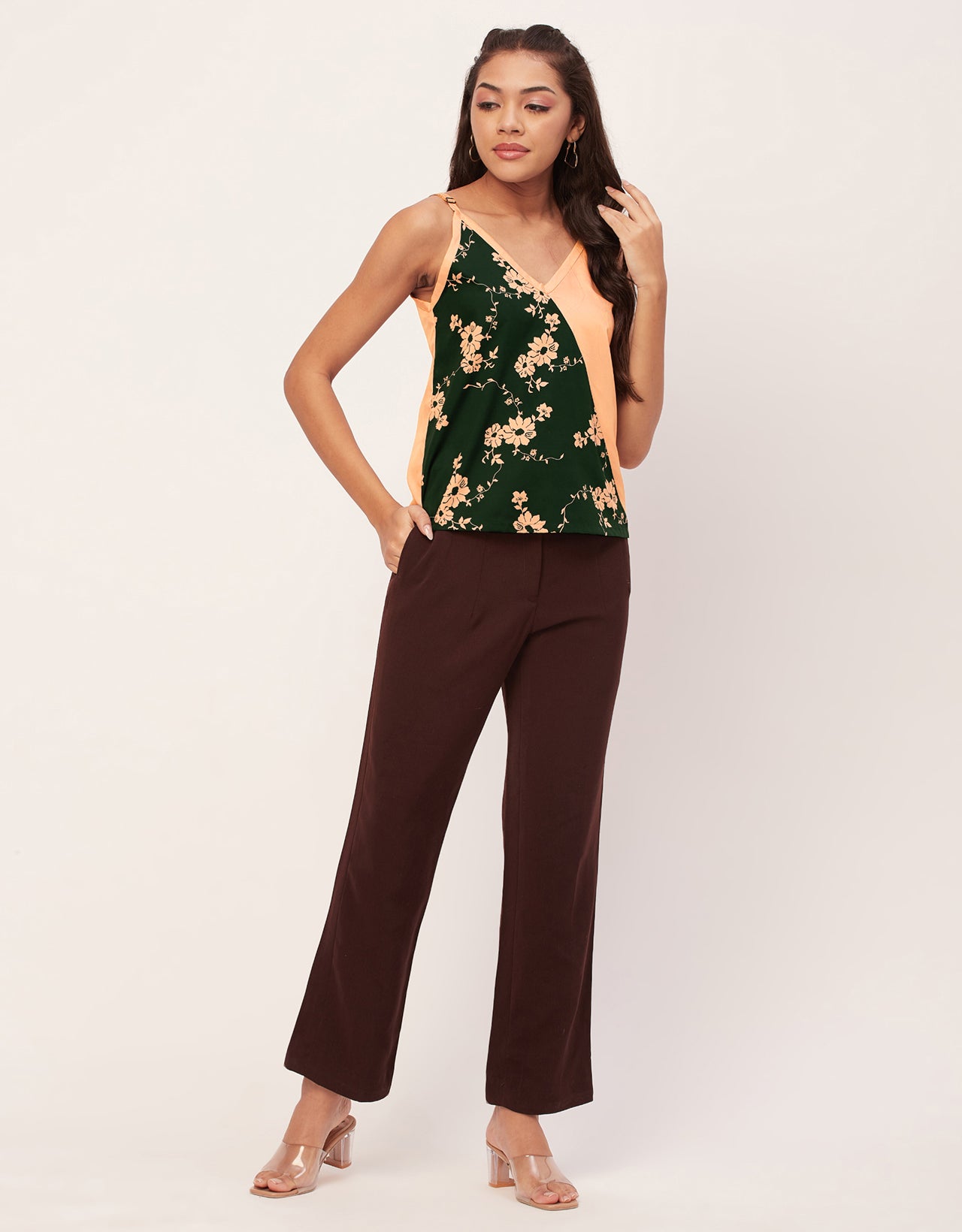Spaghetti Strap V-Neck