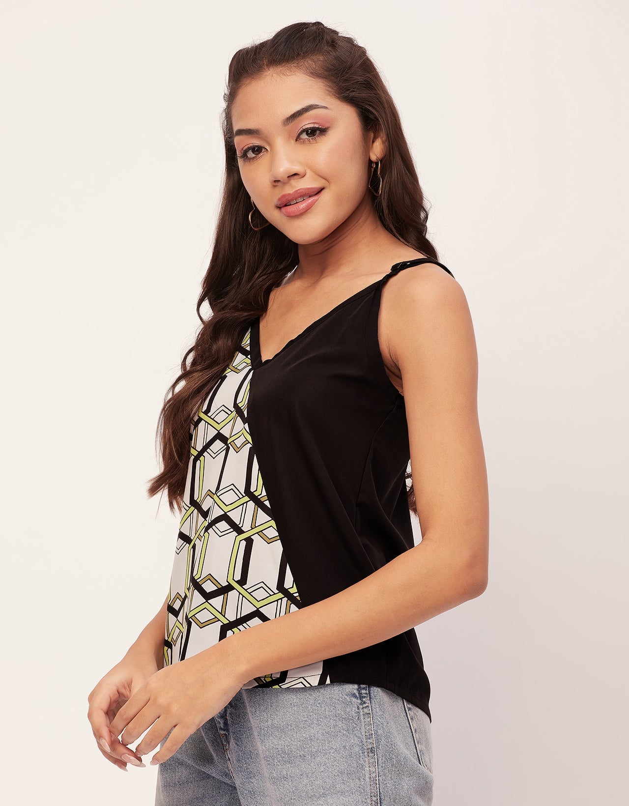 Spaghetti Strap V-Neck