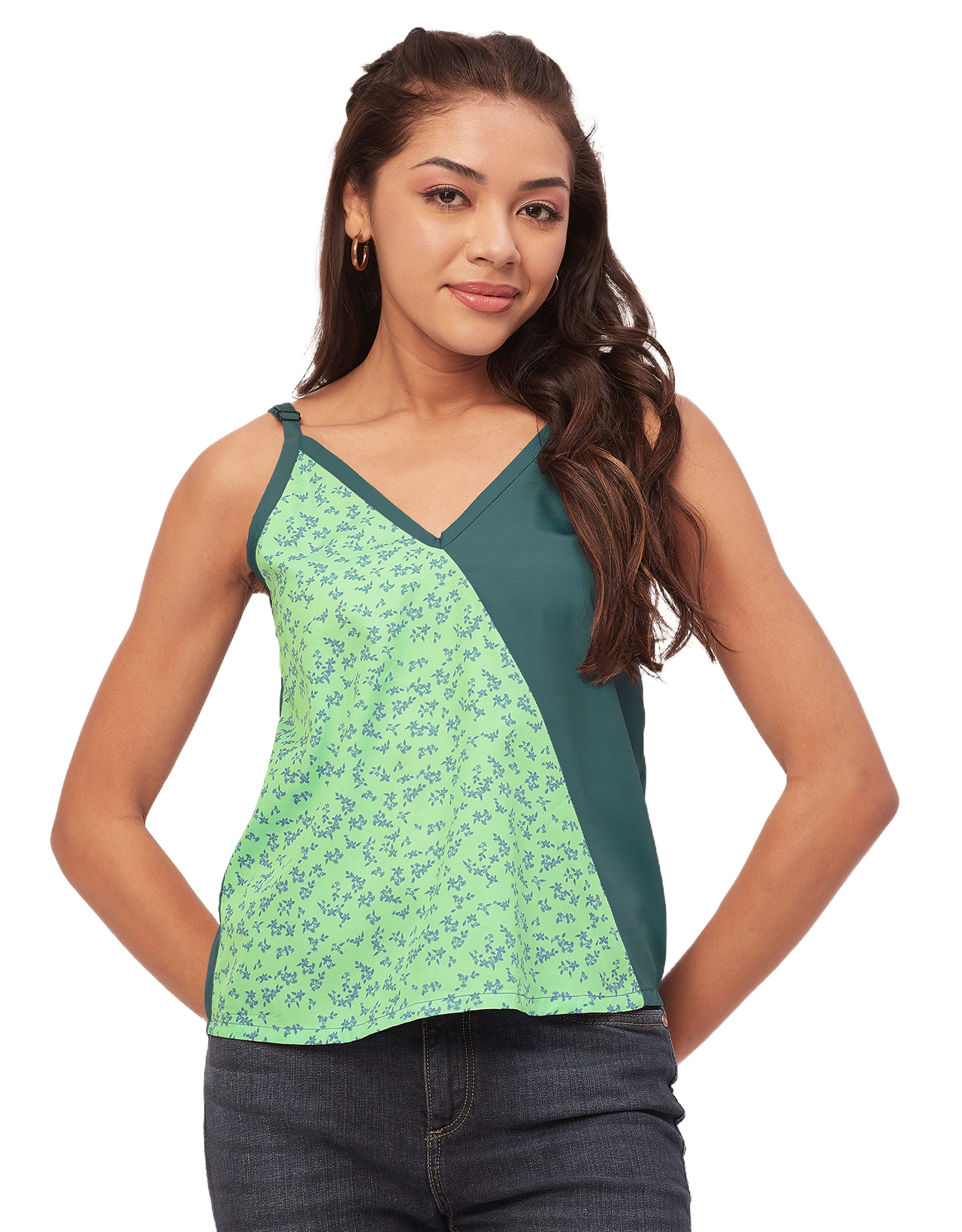 Spaghetti Strap V-Neck