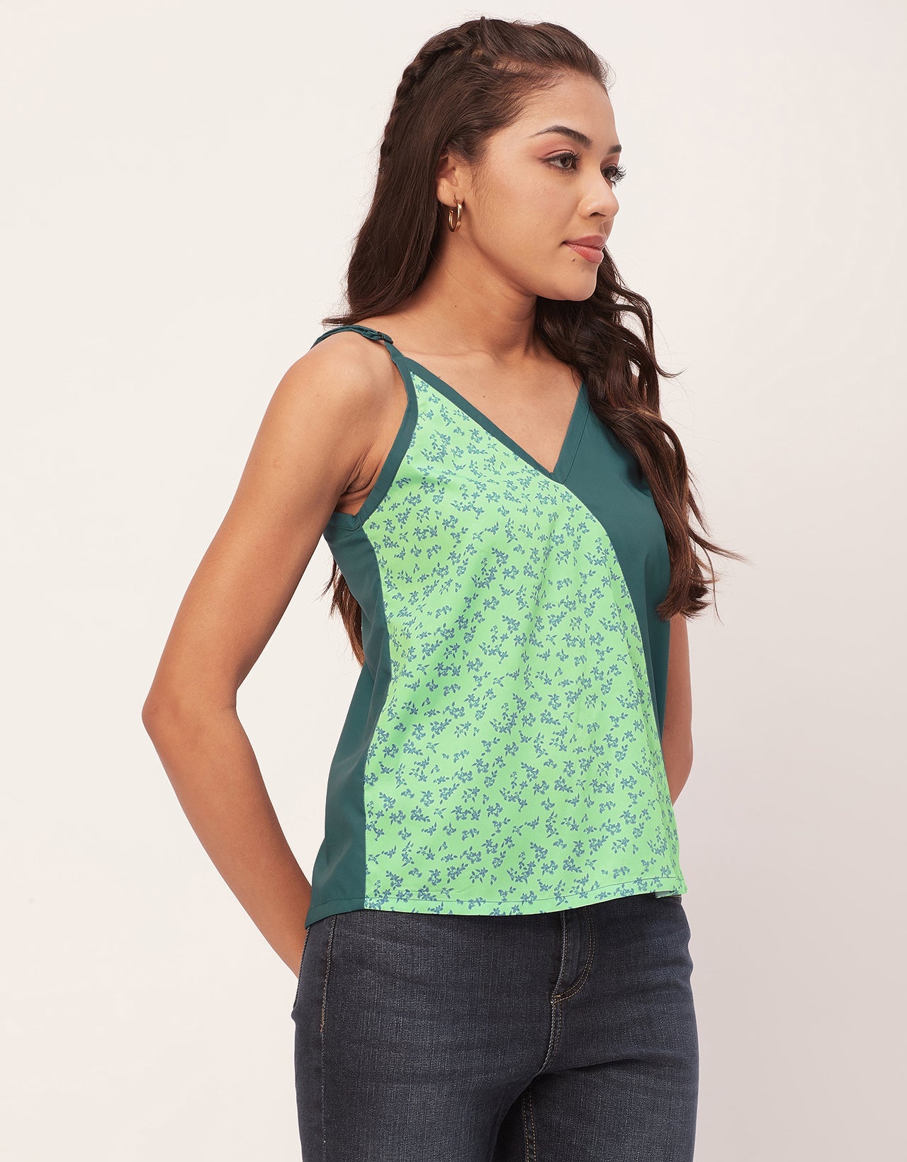 Spaghetti Strap V-Neck