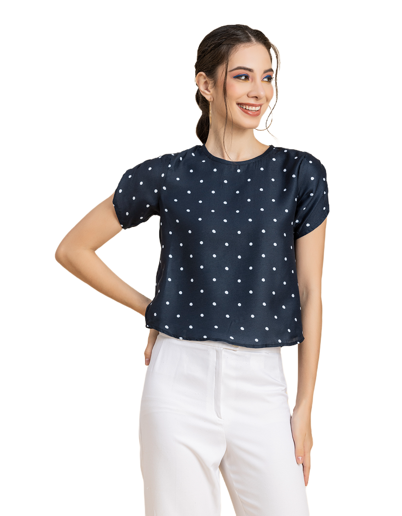 Round Neck Petal Sleeves