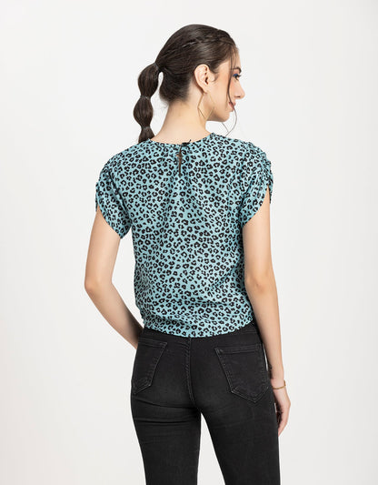 Round Neck Petal Sleeves