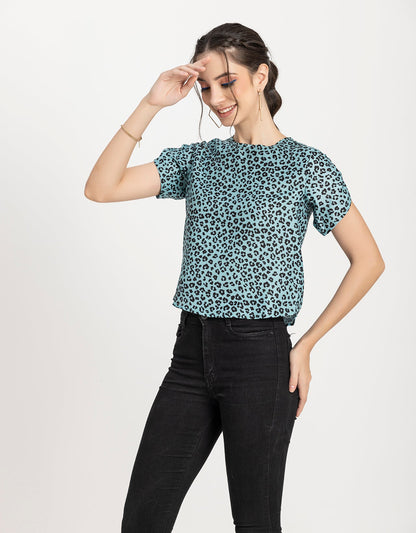 Round Neck Petal Sleeves