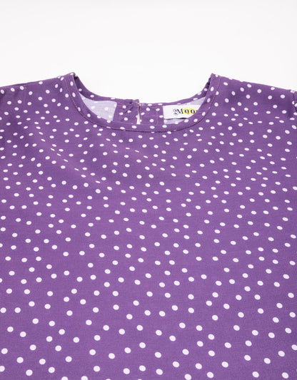 Round Neck Petal Sleeves