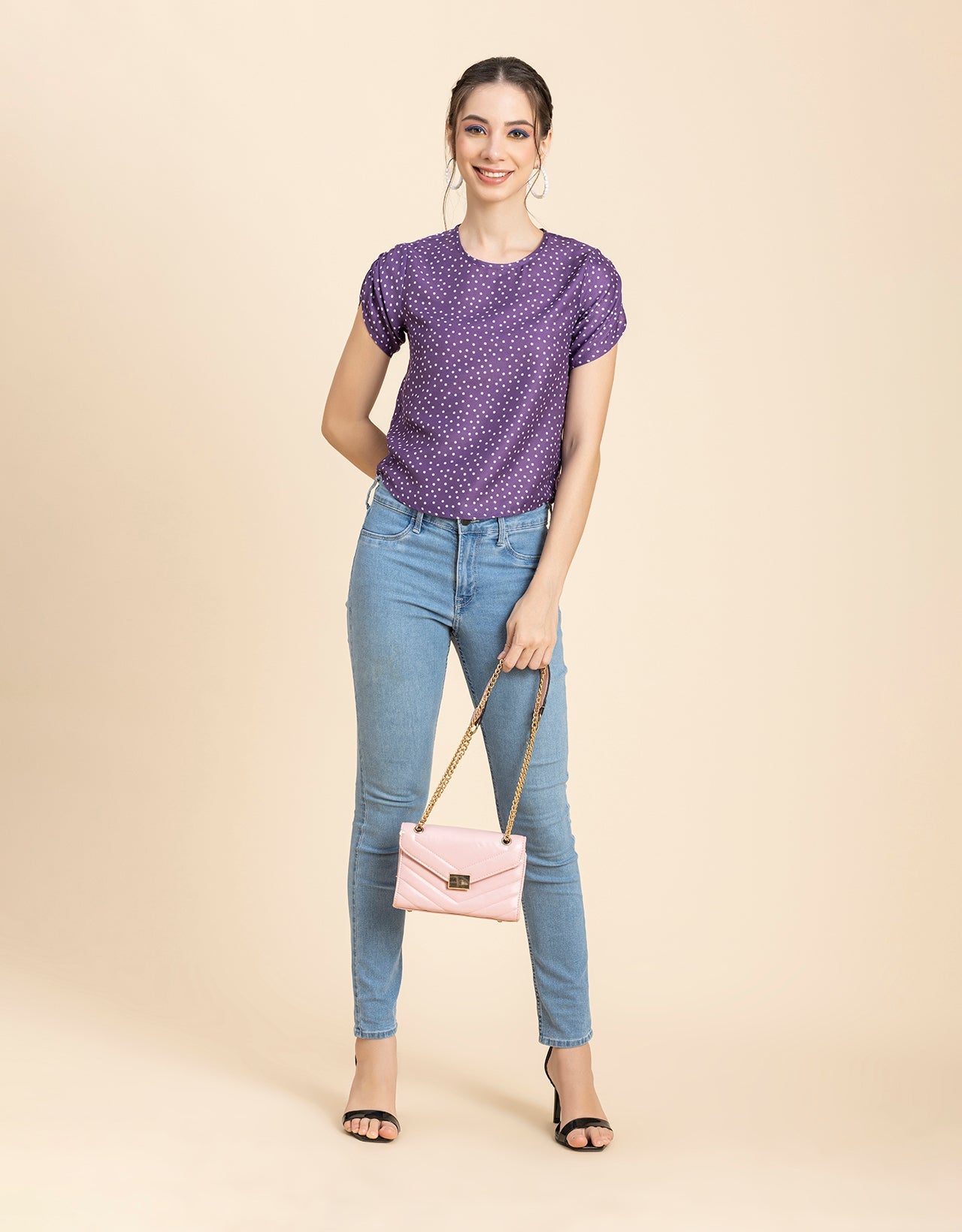 Round Neck Petal Sleeves
