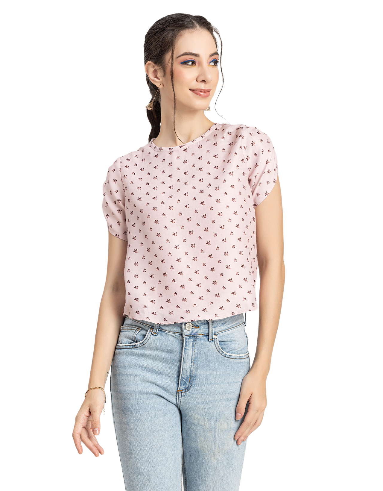 Round Neck Petal Sleeves