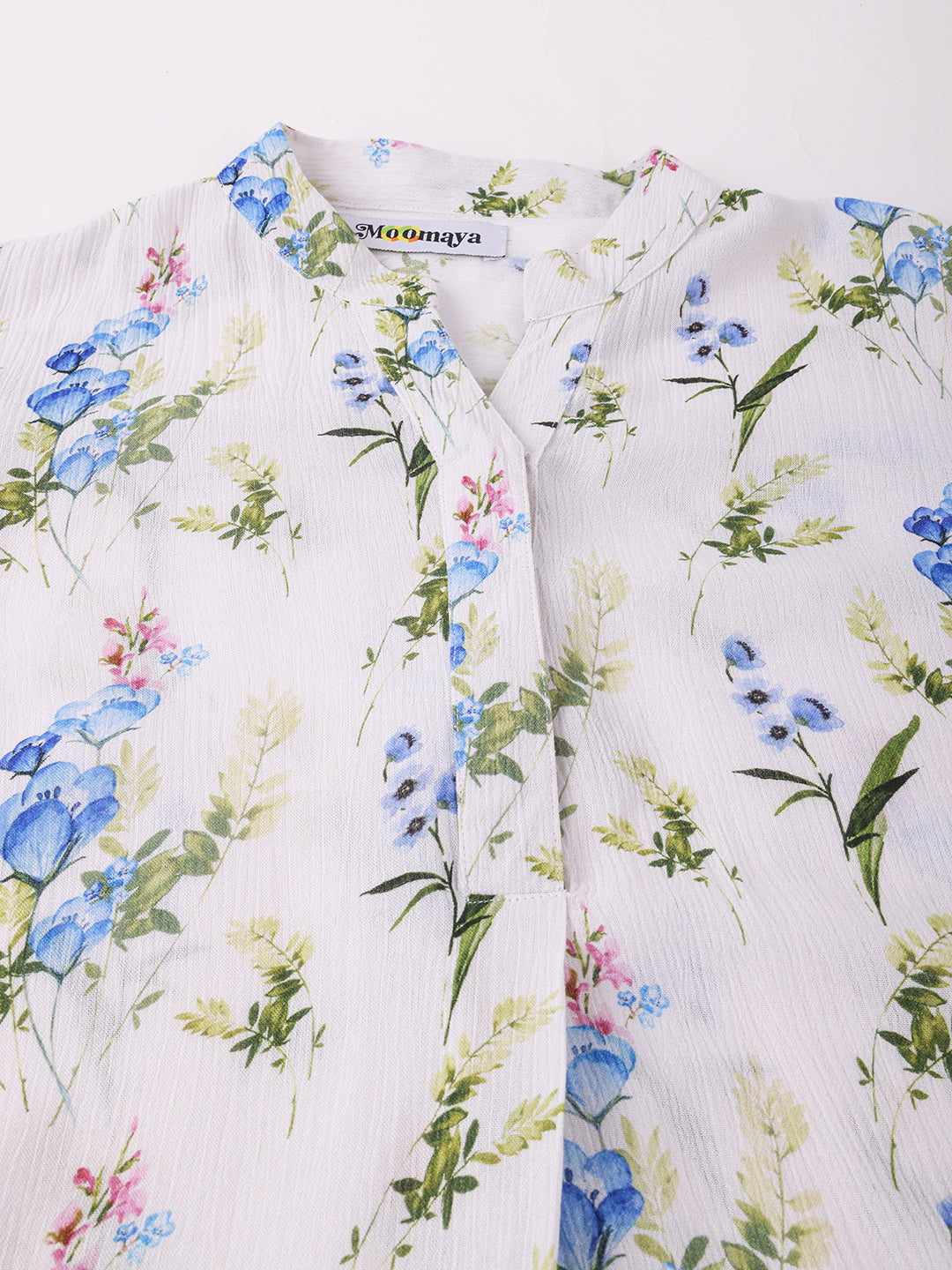 Mandarin Collar Rayon Top