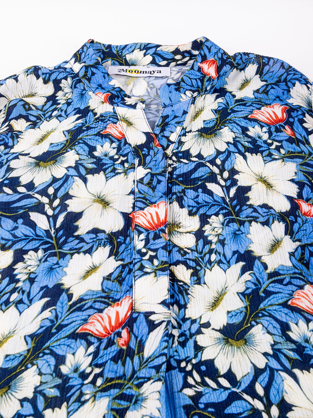 Mandarin Collar Rayon Top