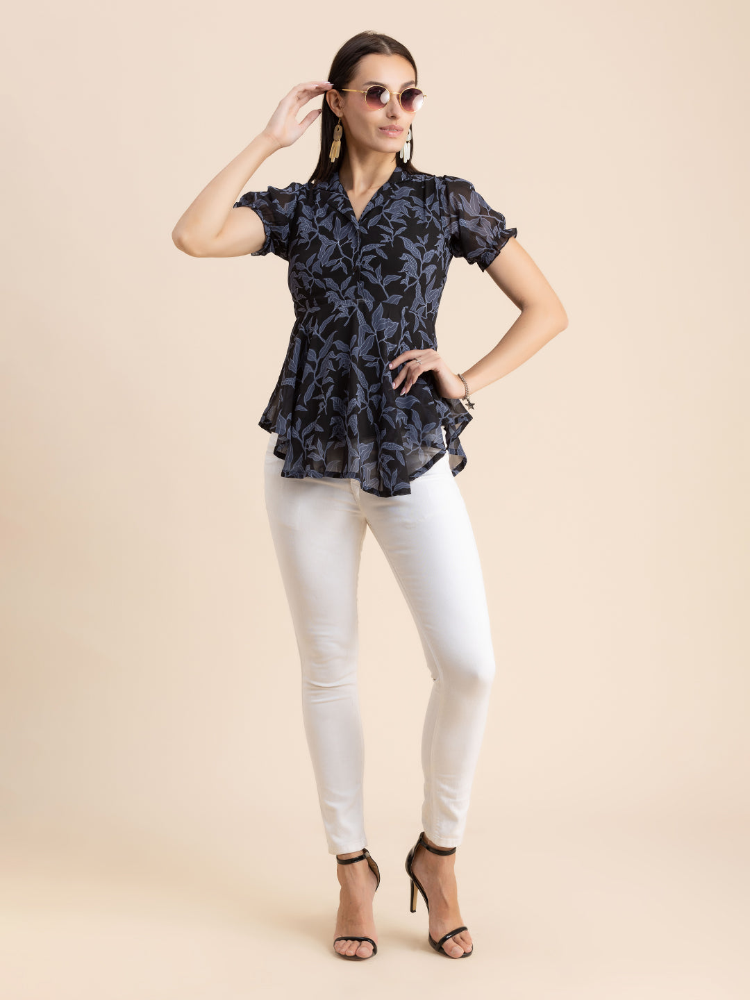 Flared Short Puff Sleeve