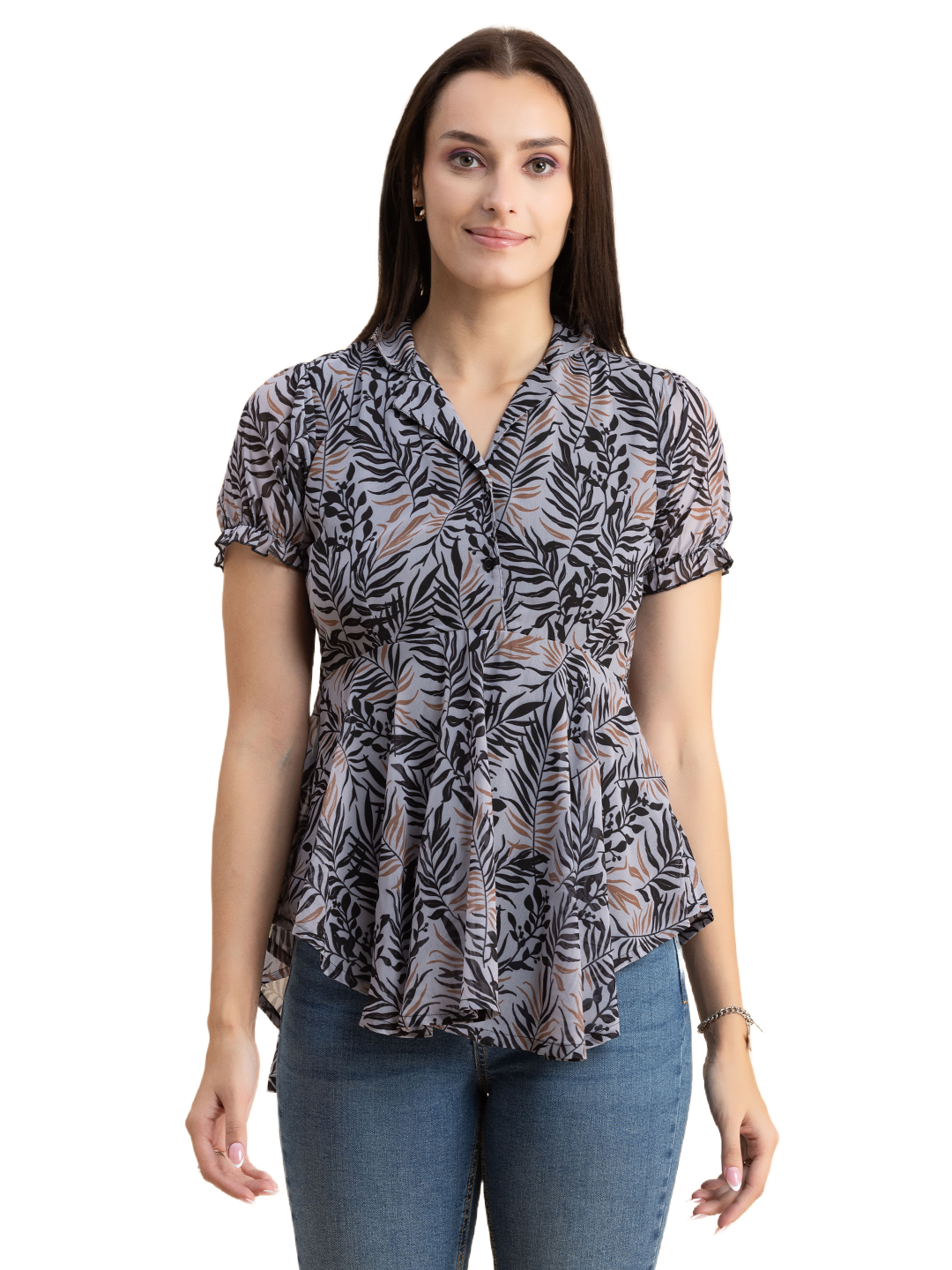 Flared Short Puff Sleeve