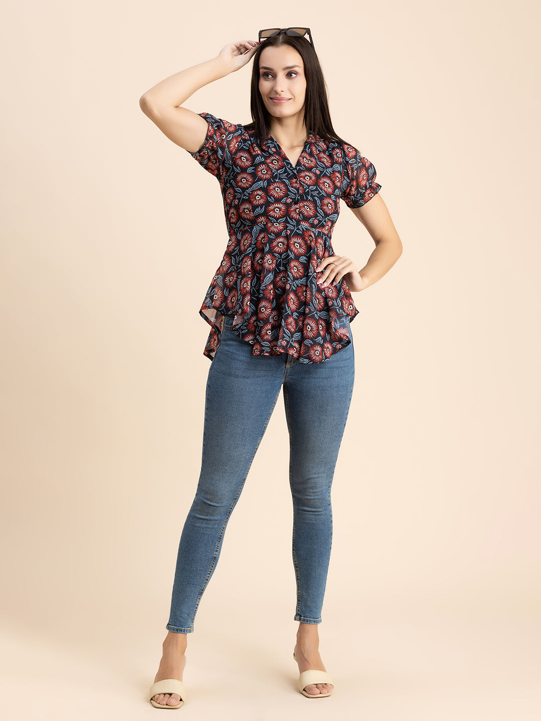 Flared Short Puff Sleeve